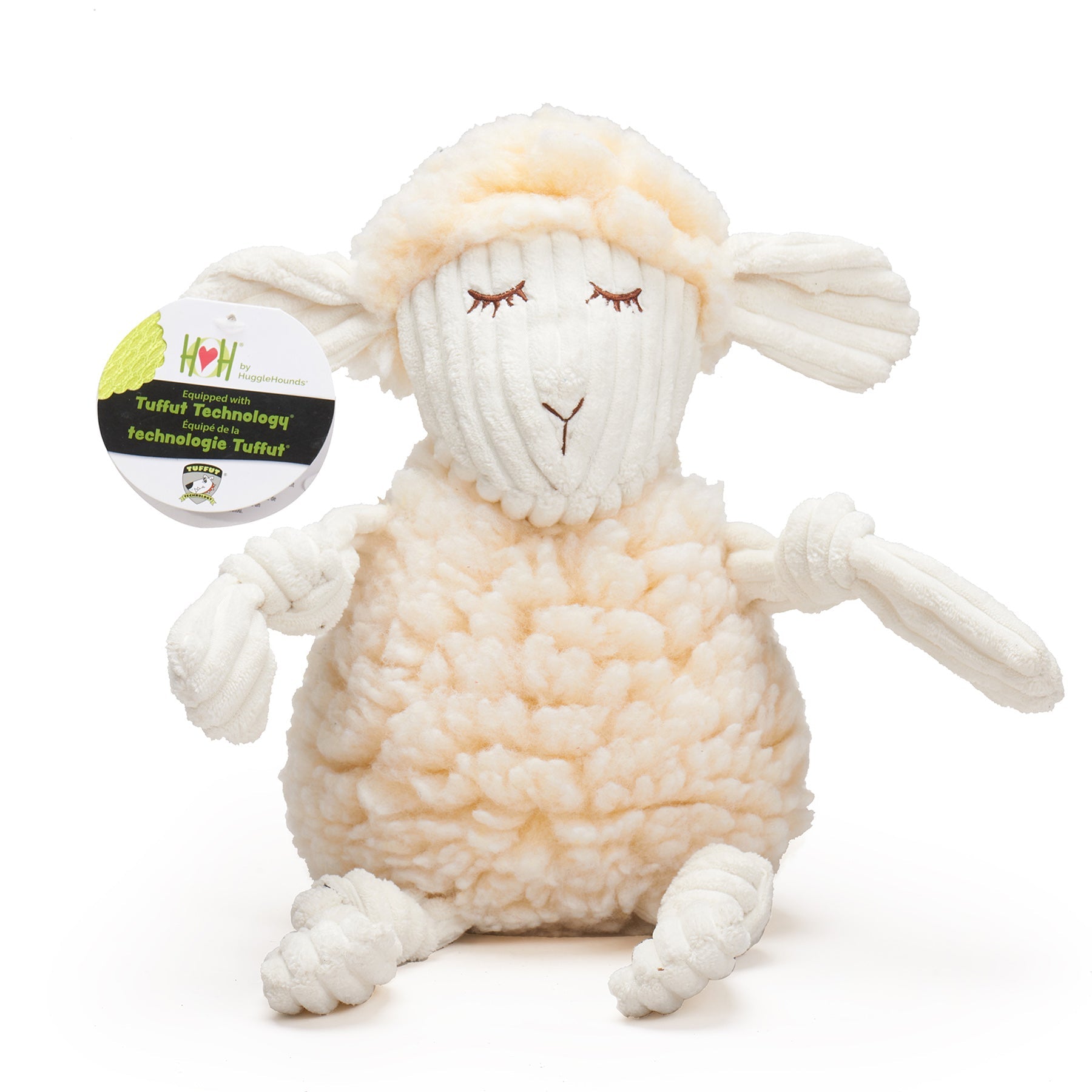 HuggleHounds Louise Lamb Plush Dog Toy - Image 3